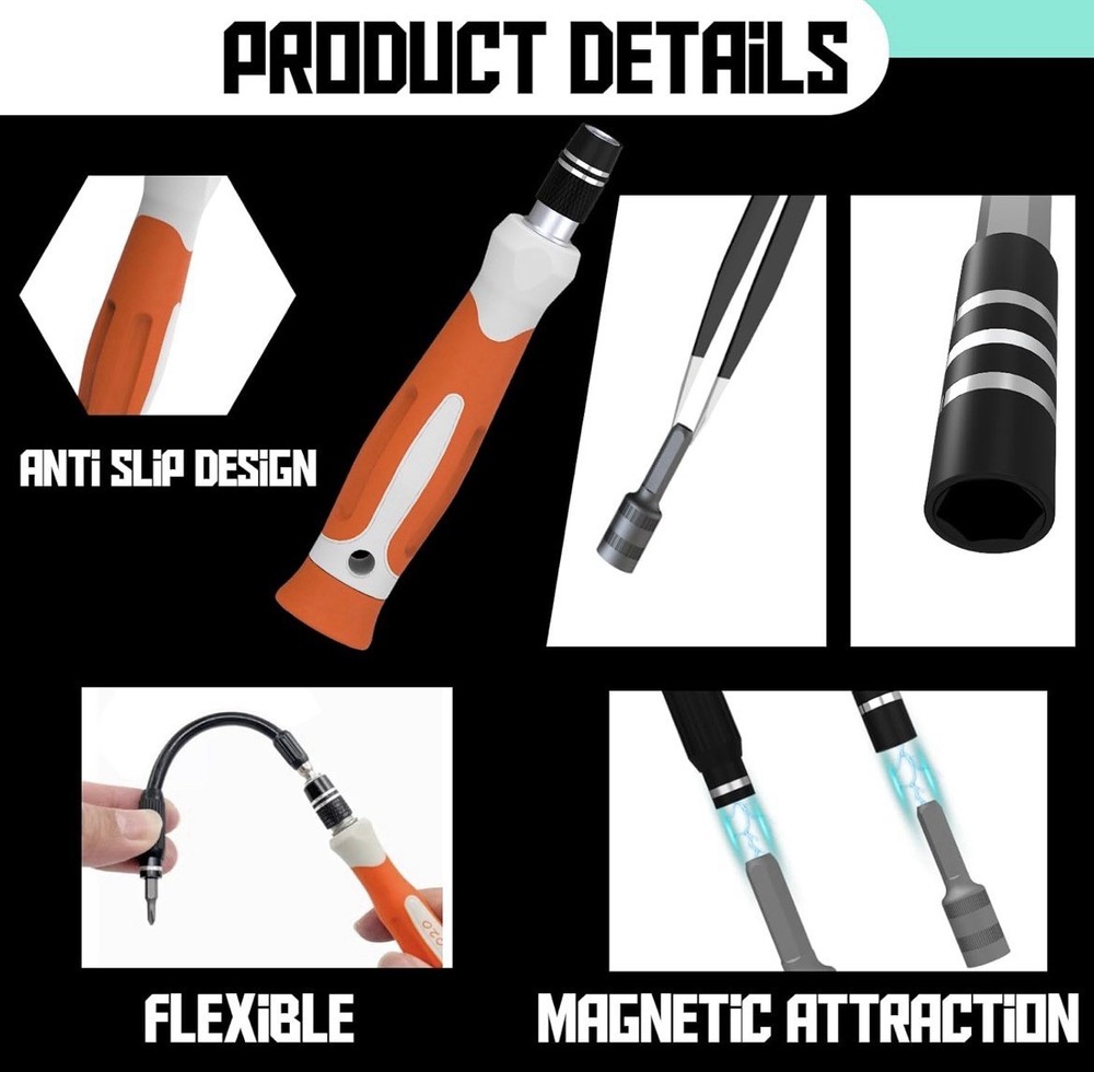 Precision Screwdriver Set With Case 64 In 1