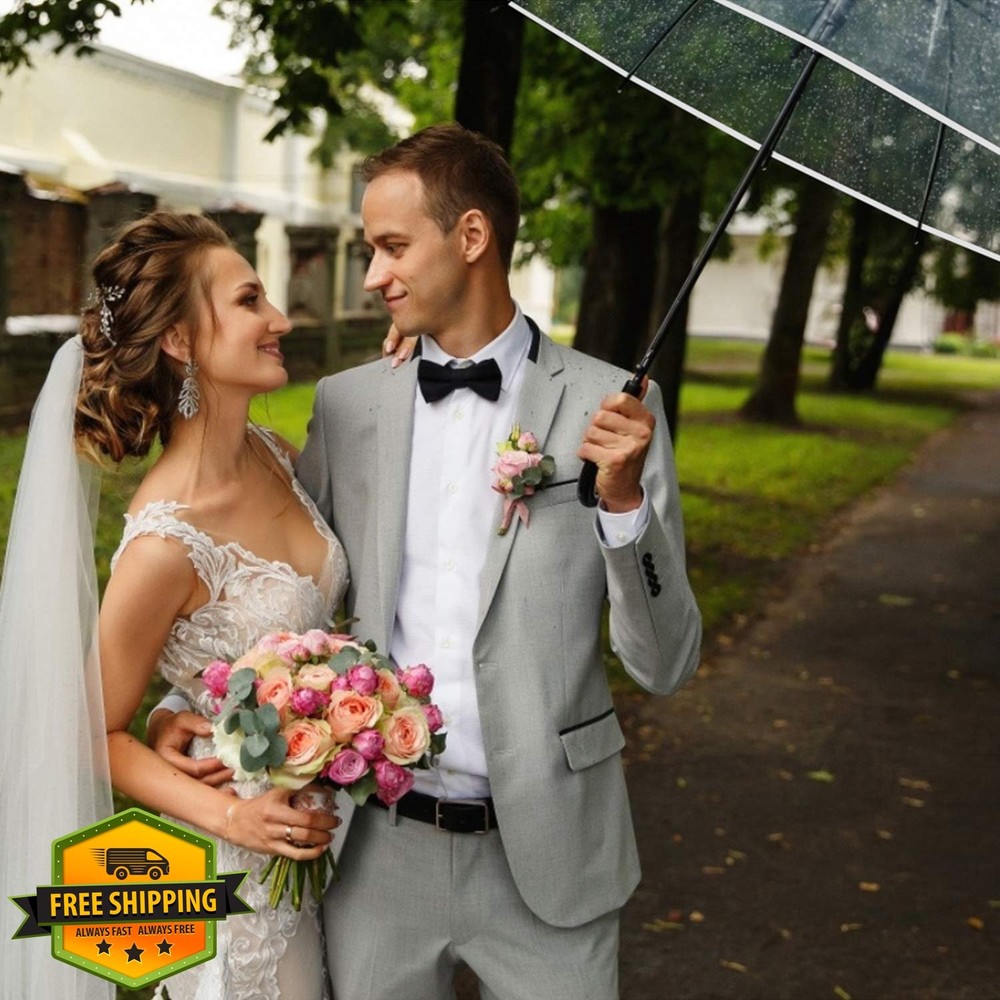 G4Free 62 Inch Clear Golf Umbrella Auto Open Windproof
