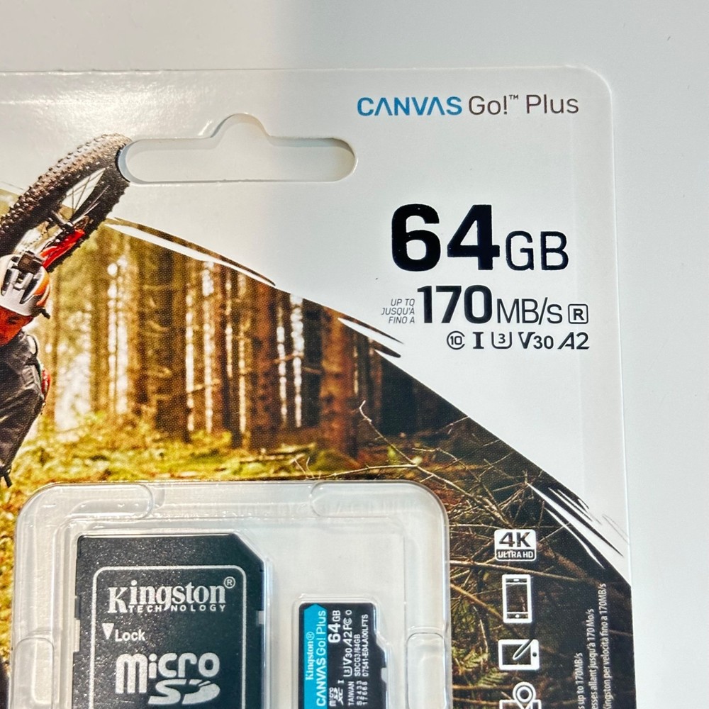Kingston Canvas Go! Plus 64GB MicroSD Card & SD Adapter