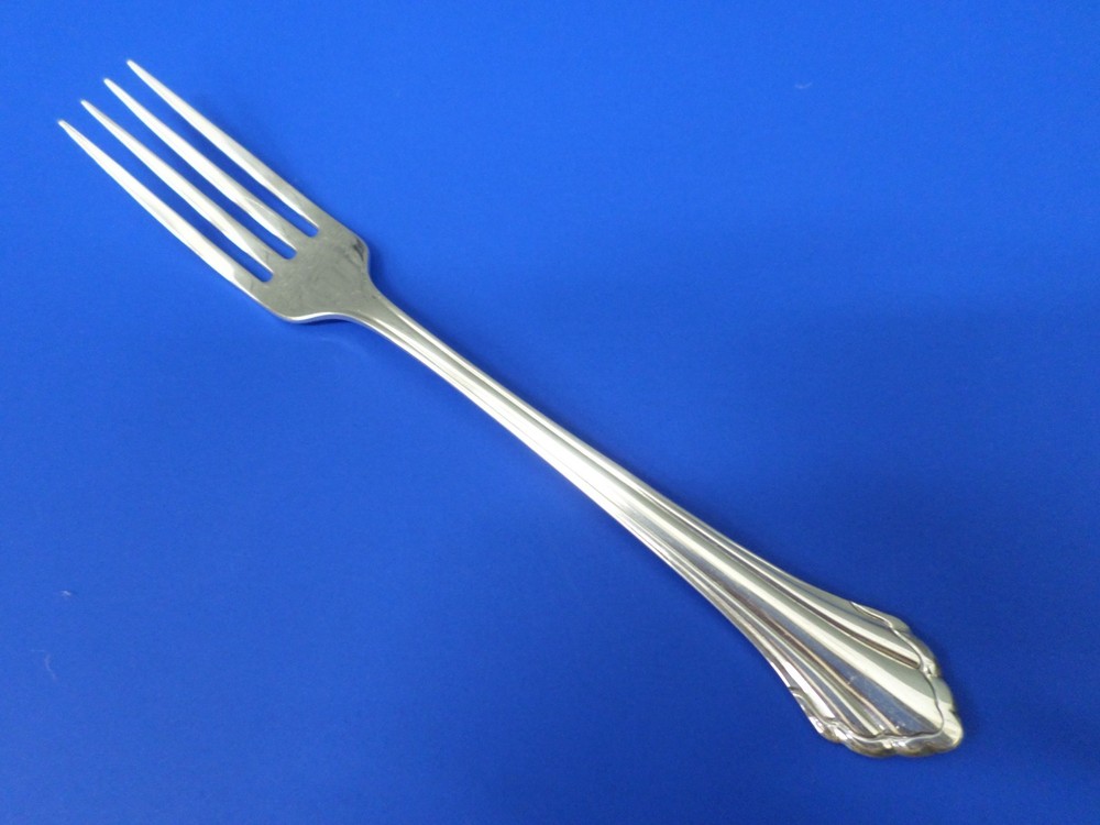 4 - Oneida Community SILVER CLARETTE Glossy Silverplate Flatware DINNER FORKS