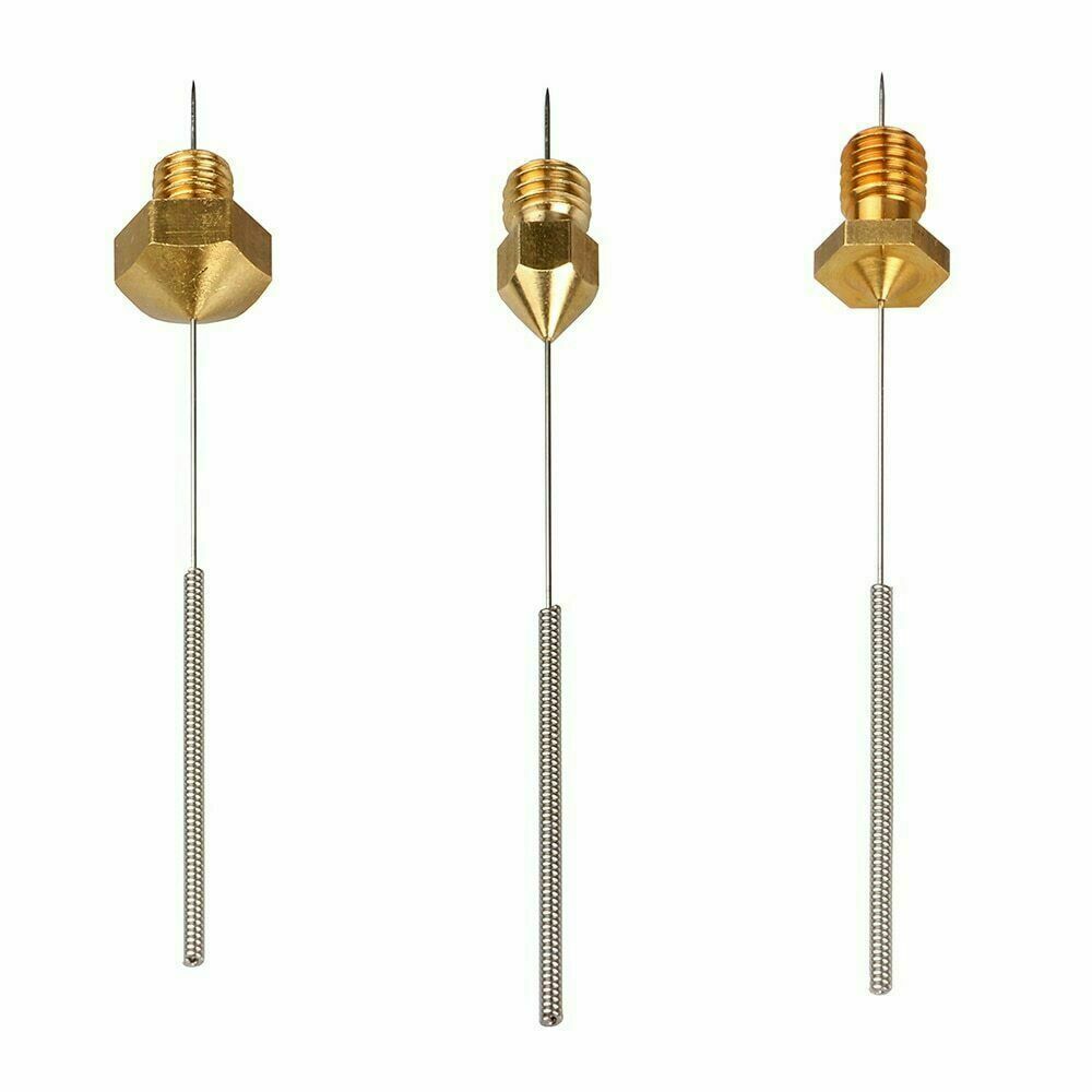 10x Tools for cleaning nozzle 3D printer unclogging unbreakable needle