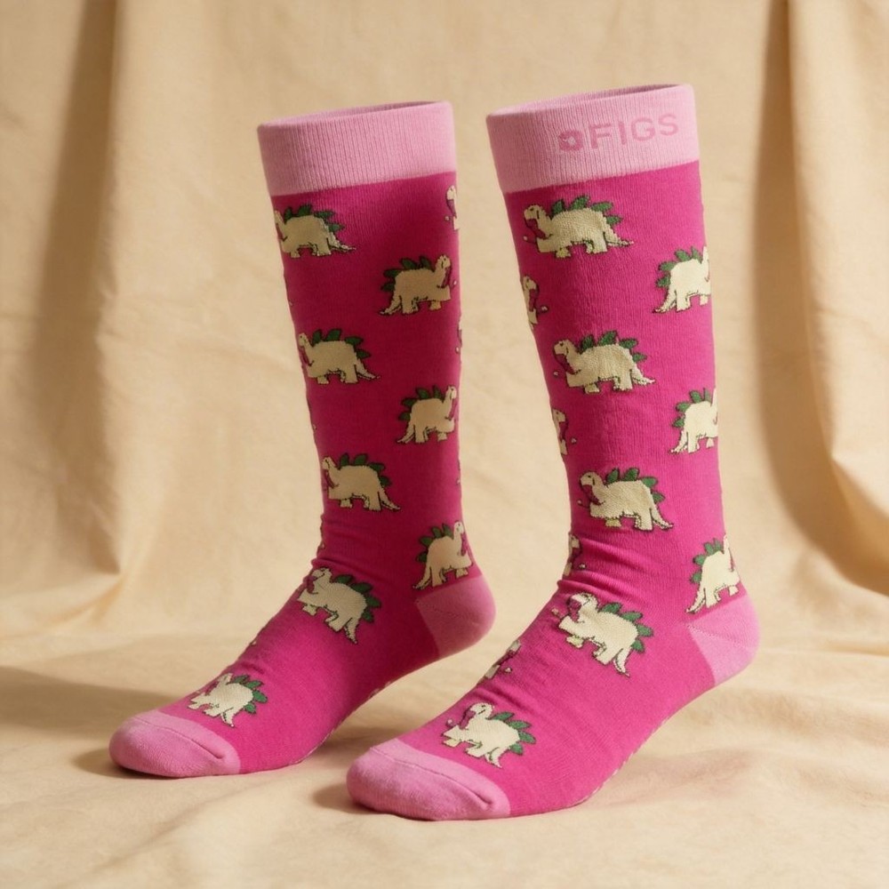 Figs Compression Socks Dinosaur Design Size S