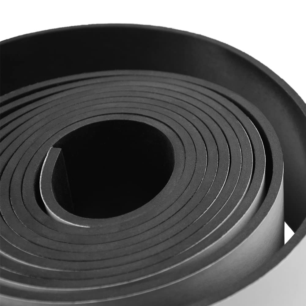 Neoprene Solid Rubber Strips with Adhesive Backing 1/8 (.125)" Thick X 3" Wid...