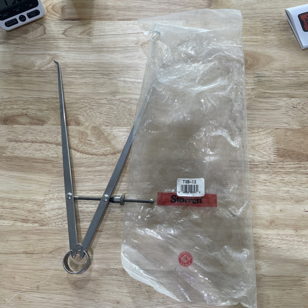 Starrett 73B-12 Inside Spring Caliper, 12 In, Spring