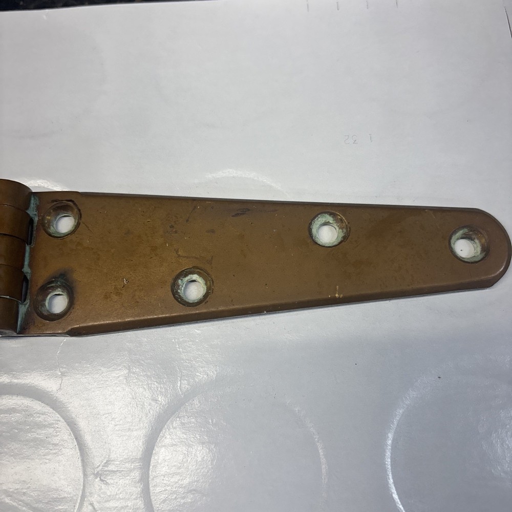 Antique Solid Brass Padlock Hasp Locking Pin Early Industrial Hardware
