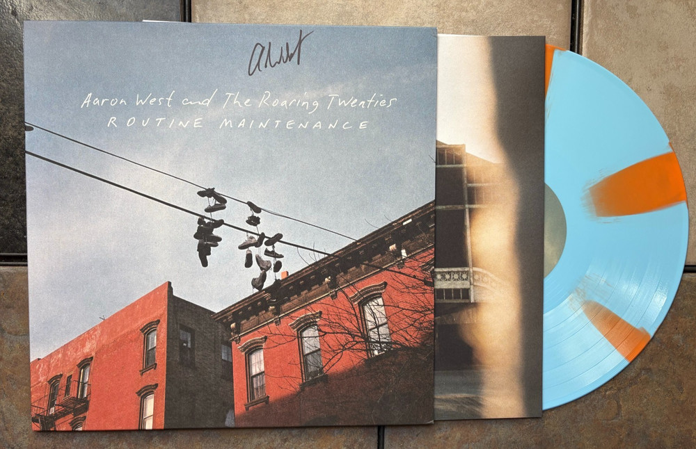 Aaron West Signed "Routine Maintenance" colored 12"Vinyl Record Autographed