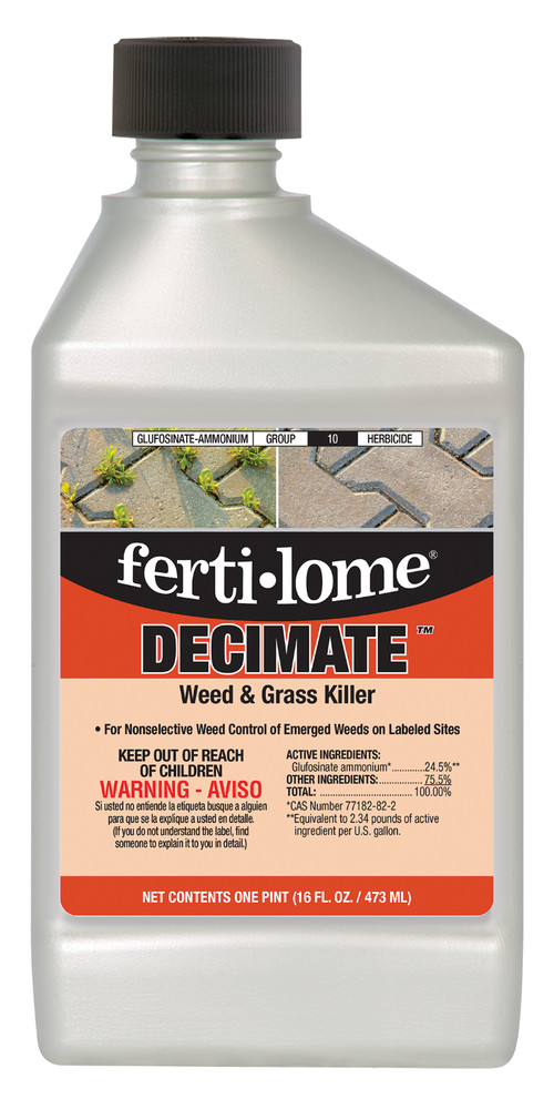 Fertilome Decimate Weed & Grass Killer 16 oz glufosinate total vegetation kill