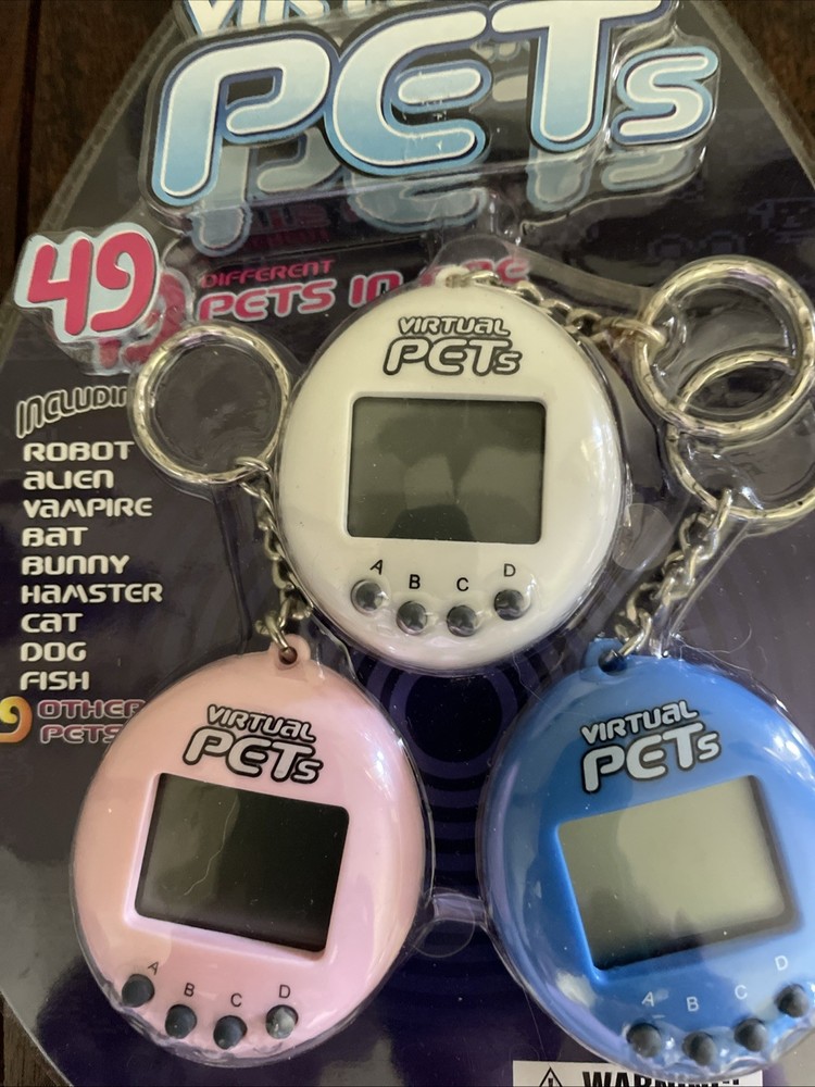 Virtual Pets Electronic 3 Pack Keychain 2006 New In Package