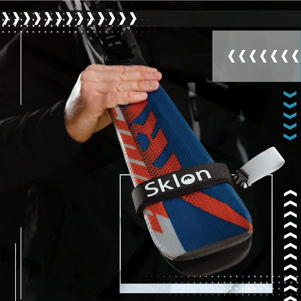 Versatile 2-Pack Ski Strap Fasteners - Durable Rubber Clips for Secure Transport