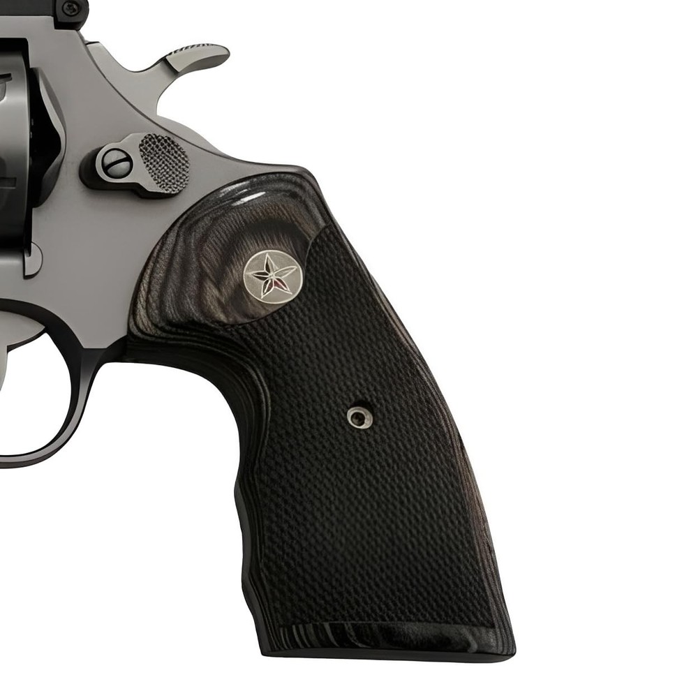 Colt Python Black Rosewood Grips Texas Star Medallion