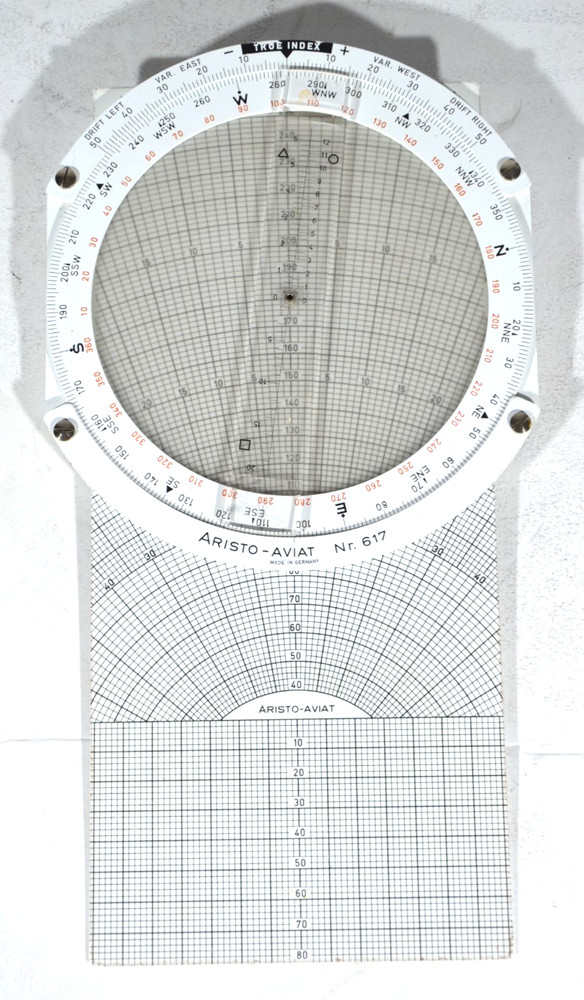 ARISTO Aviat 617 Slide Rule Flight Computer with Original Leather Case