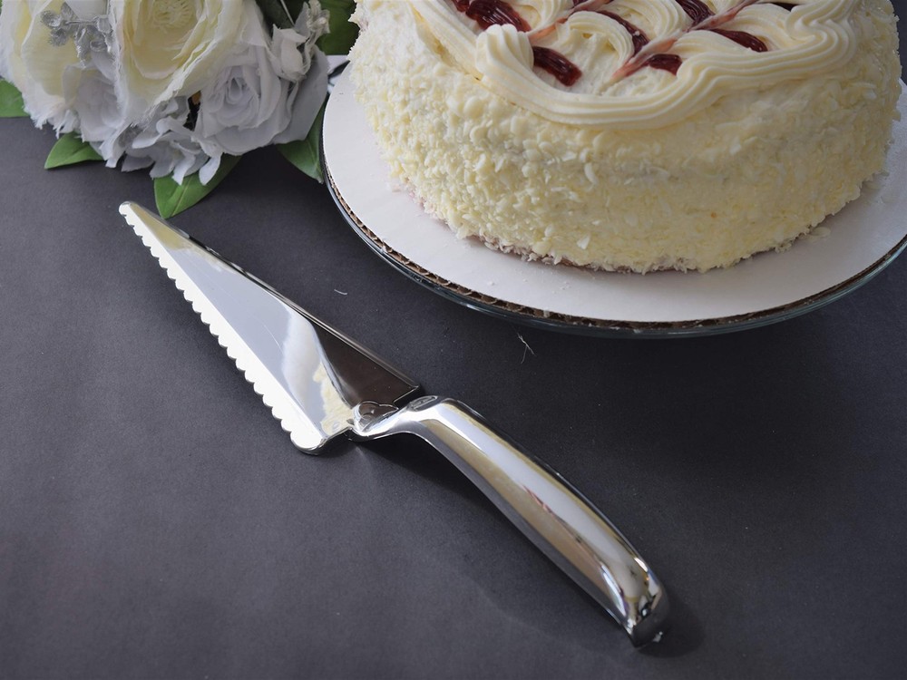 6 Pack | Disposable Plastic Pie/cake Servers | Heavy Duty | Silver