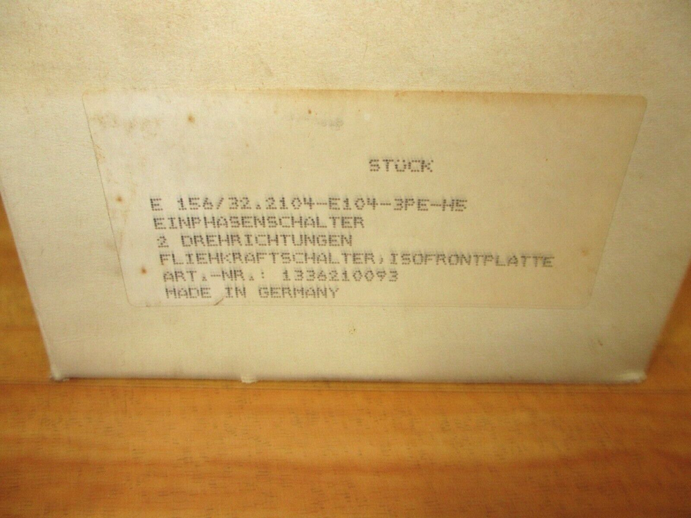 Merz 1336210093 *NEW* Single Phase Switch Motor Control