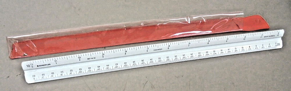 Staedtler Engineer 987 18-34 Triangular Scale Ruler Plastic