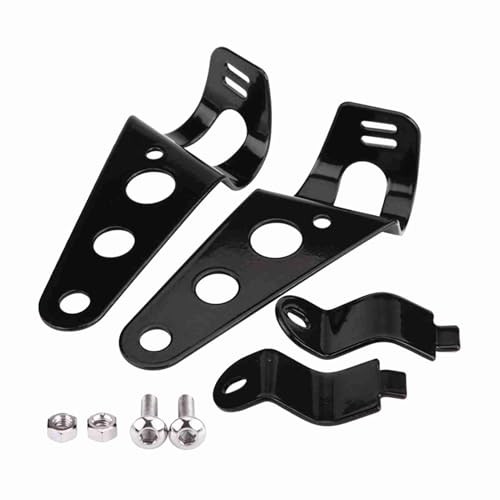 Headlight Bracket,1 Pair Stainless Steel Motorcycle Headlight Bracket Black