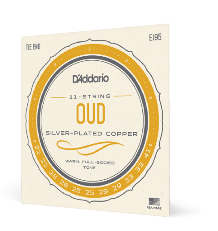 EJ95 D'Addario Oud 11-String Set Silver Plated Copper