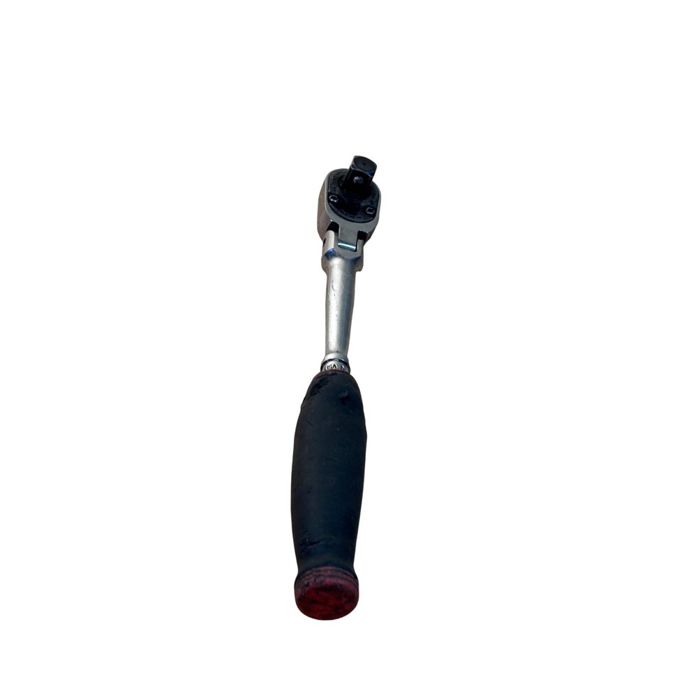 Snap-on Tools THLF72 1/4" Dr Dual 80 Soft Grip Long Handle Flex-Head Ratchet Red
