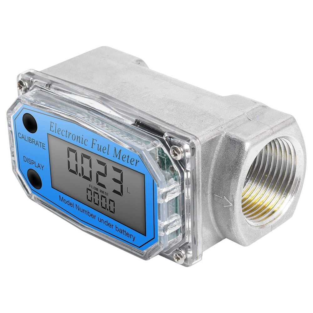 YFIXTOOL 2" Digital Turbine Flow Meter, LCD Display Flowmeter, 2inch
