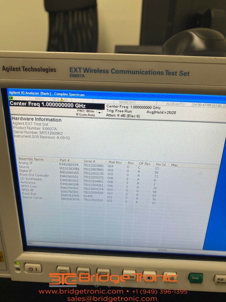 Agilent E6607A EXT Wireless Communication Test Set - 50/60/400Hz