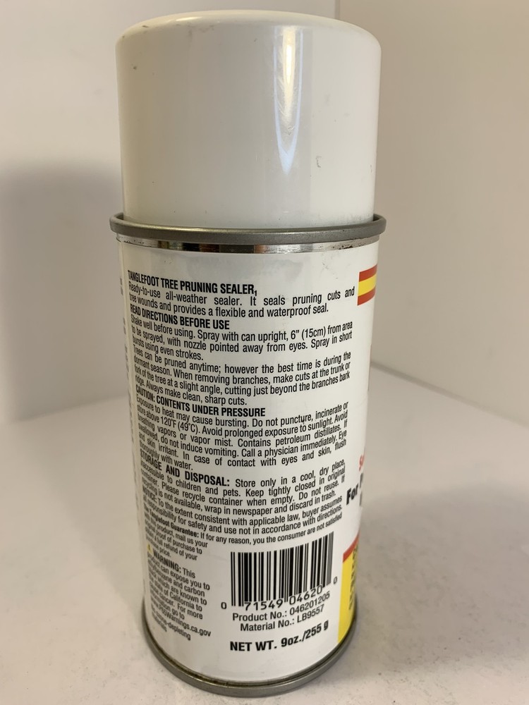 Tanglefoot Tree Pruning Sealer Spray 9oz - Waterproof Seal for Tree Cuts