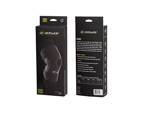 Bionic Knee Brace – Hinged, Adjustable Patella Support, Lateral / Large Black