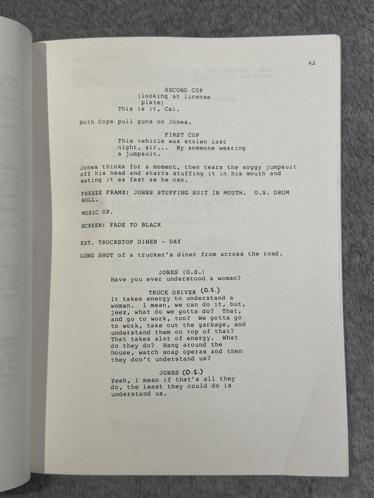 1987 "SOMETIMES JONES & THE ROAD " by Larry Hankin SCRIPT