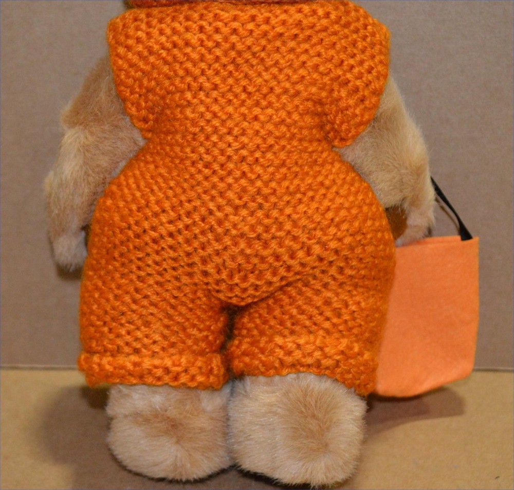 G.A.C. Brown Pumpkin Teddy Bear 10.5" New