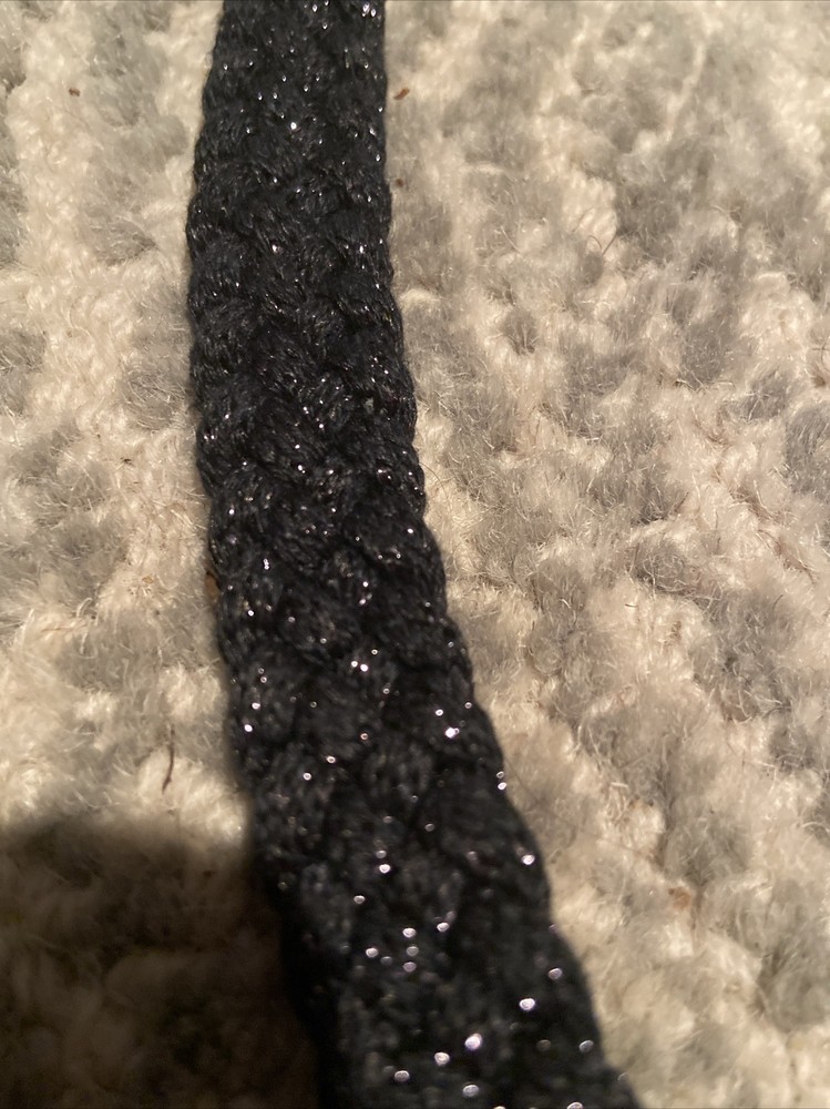 Womens Purple Glitter Braid Belt