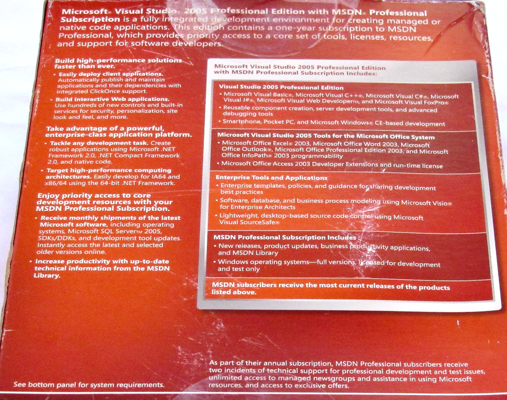 Microsoft Visual Studio 2005 Professional Edition MSDN - Sub Renewal + POSTERS