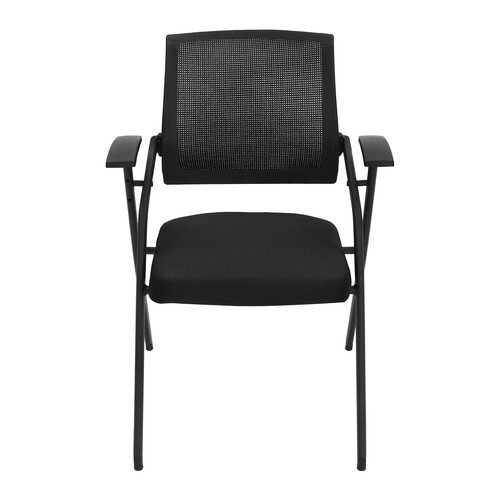2x Mesh Net Back Support Ergonomic Meeting and Reception Chair Without Casters