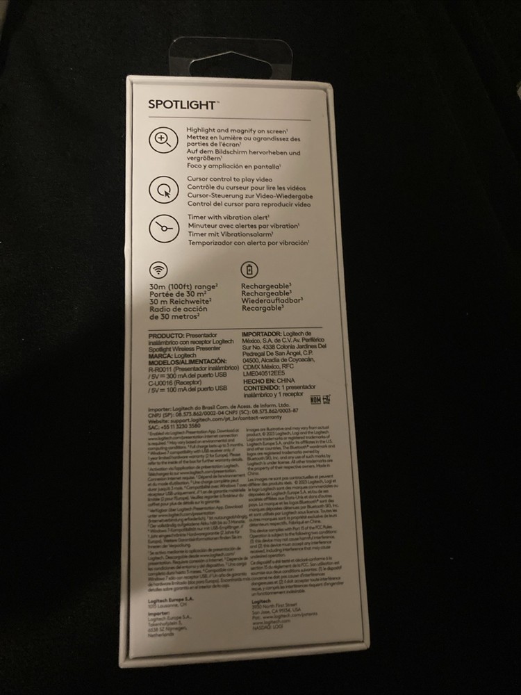 New Logitech Spotlight Presentation Remote Bluetooth And USB