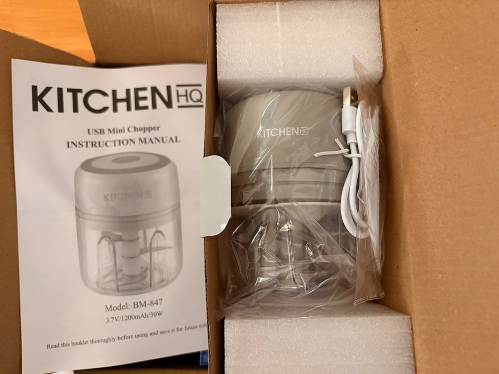 Kitchen HQ (2) USB Mini Chopper Model BM-847