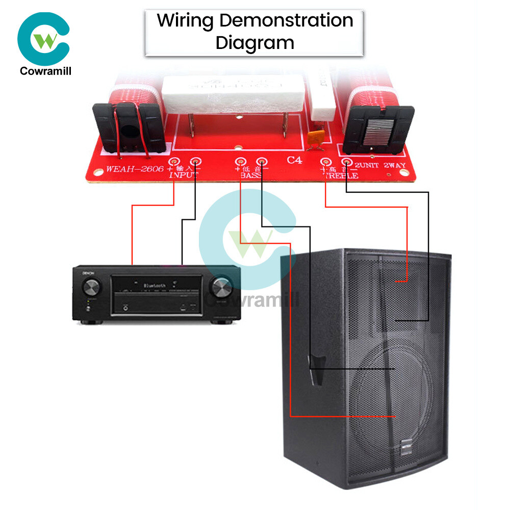 High/Low 2 Channel Audio Speaker Frequency Divider 400W Crossover Filter Board