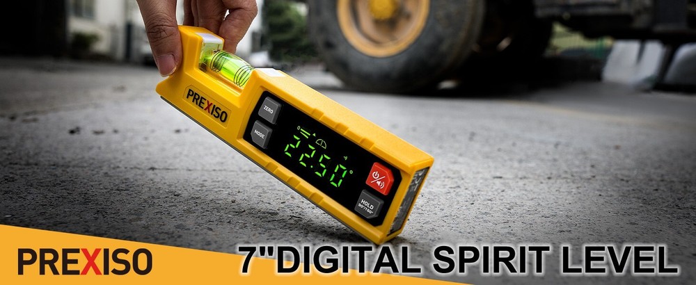 PREXISO Digital Level & Digital Protractor 7''Angle Finder 0-90° & 0-180° Range