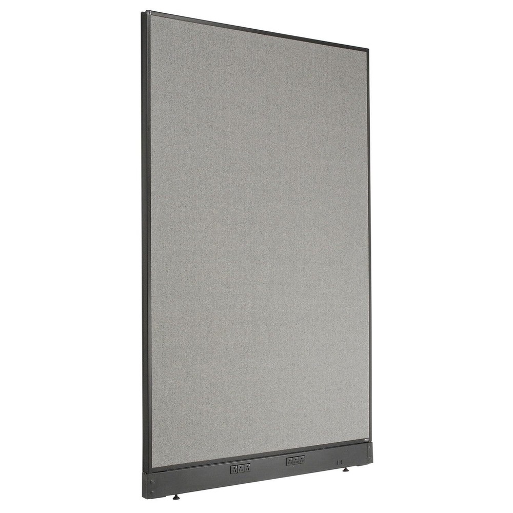 48-1/4"W x 76"H Electric Office Partition Panel Gray