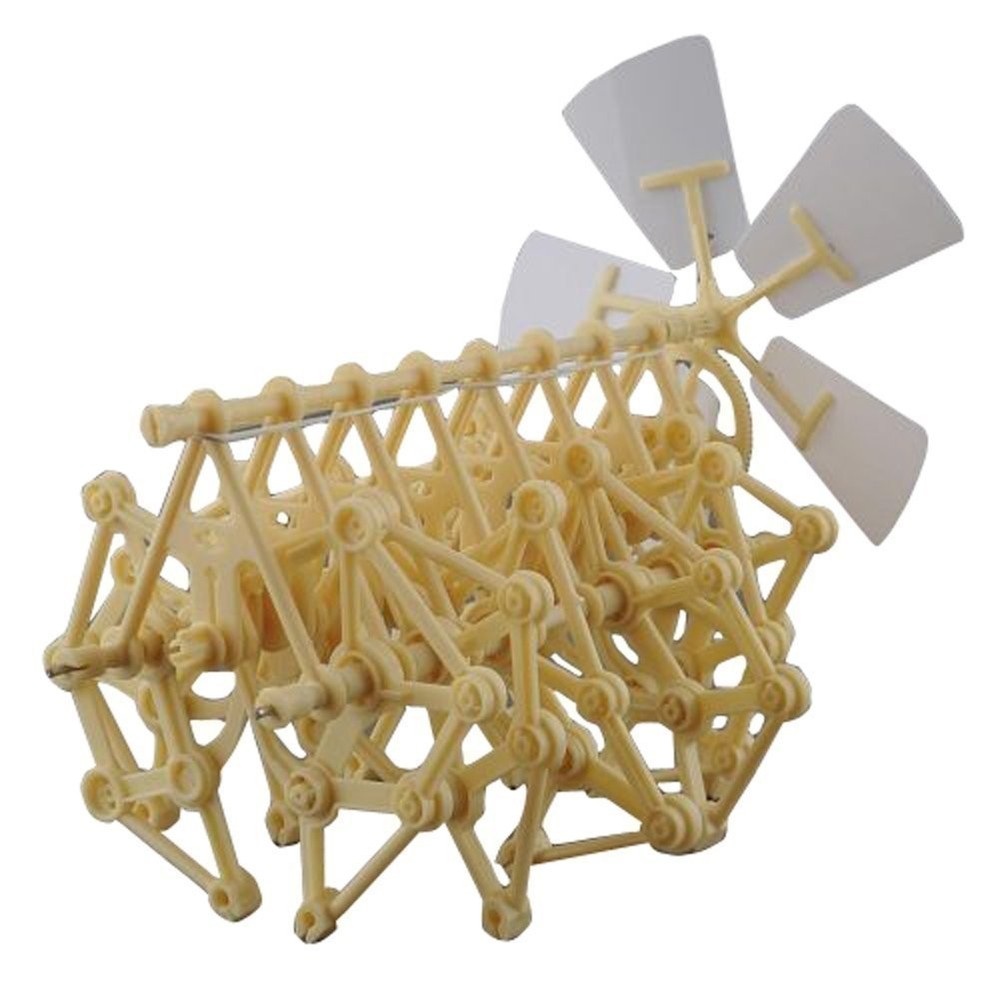 HEYZLASS Mini Strandbeest Model Kit (Wind Power DIY-Beast), Medium, Beige
