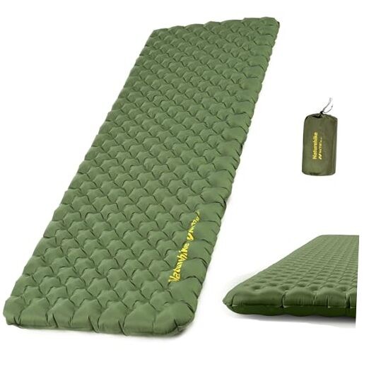 25oz Ultralight Sleeping Pad, Insulated Inflatable Sleeping Rectangular Green