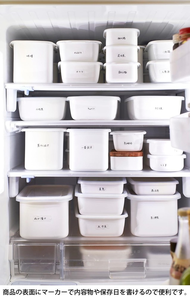 Nodahoro Enameled Storage Container, , Rectangle, Deep, S, M, L, Size, Set of...