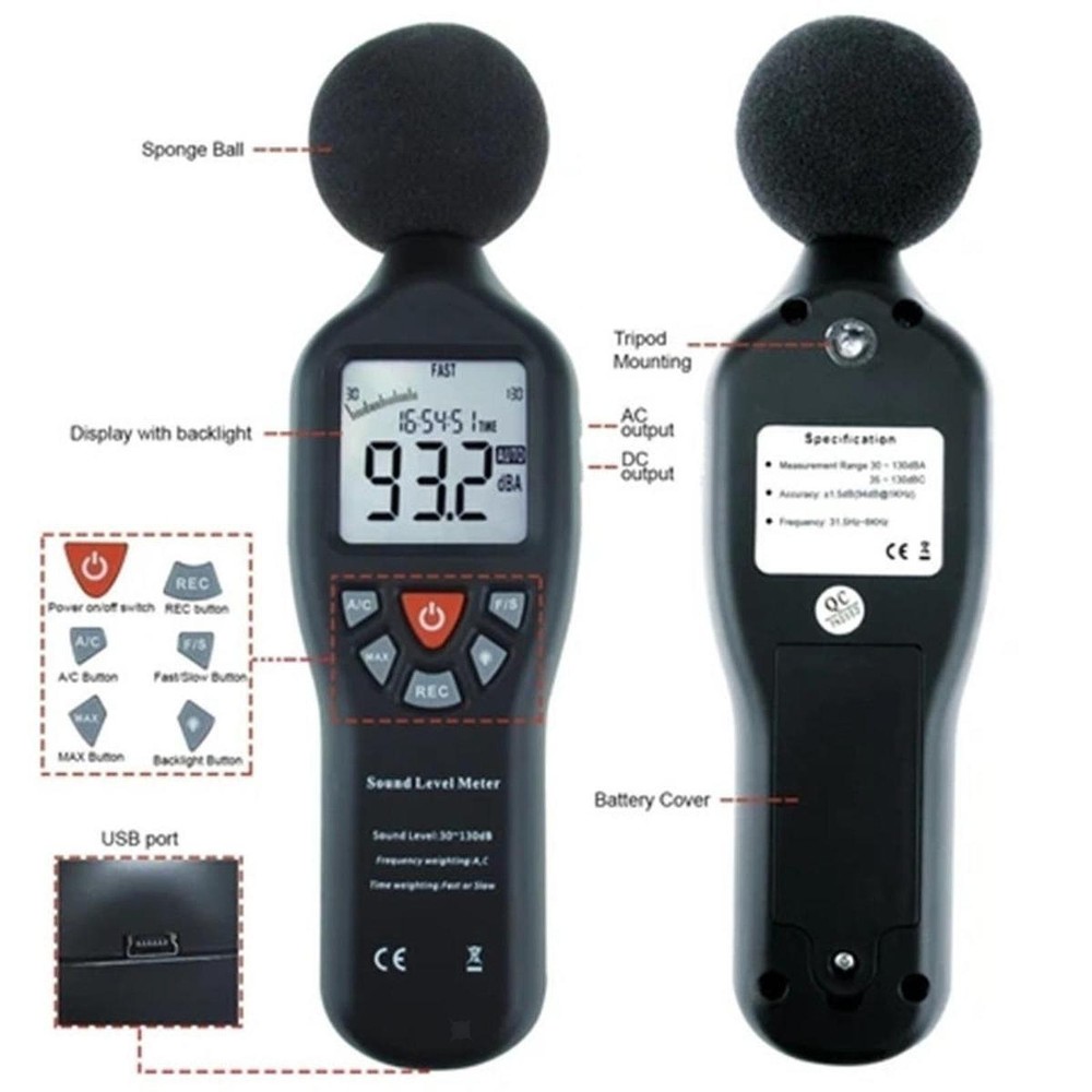 Decibel Meter Sound Level Meter with Storage Bag