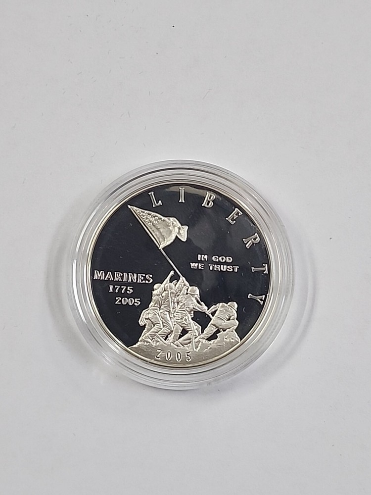 2005 Marine Corps 230th Anniversary Commemorative Proof Silver Dollar