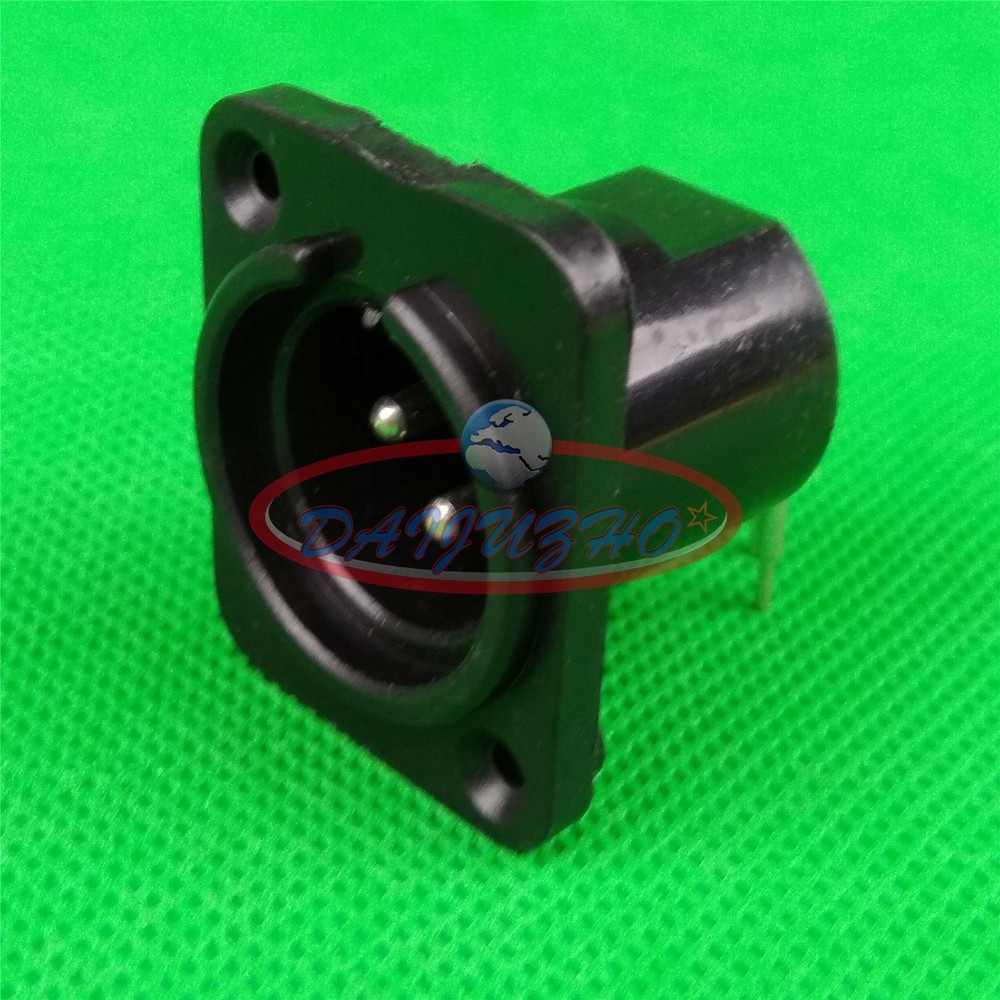 1Pcs XLR 3 Pin Panel Mount Male Chassis Socket Connector New