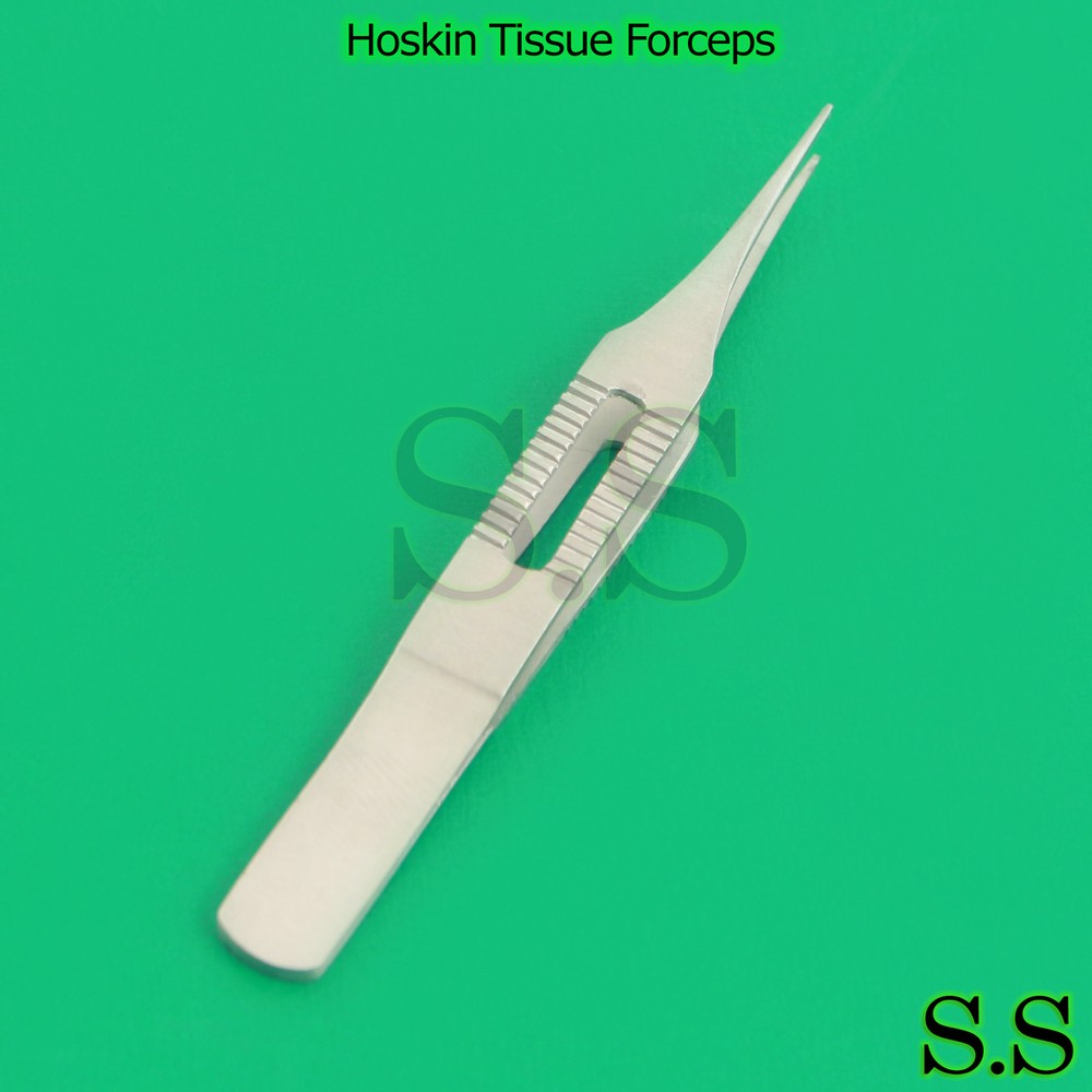 3 HOSKIN #18 FINE TISSUE FORCEPS STRAIGHT 4" OPHTHALMIC