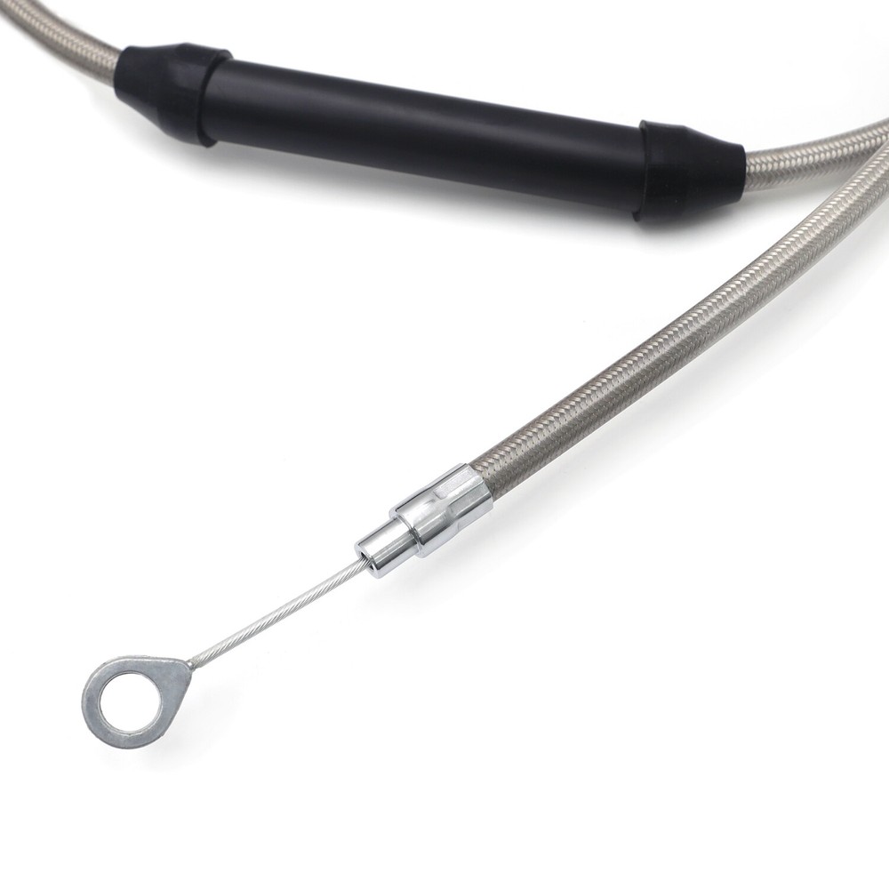 Stainless 16" Handlebar Extended Cable Brake Line For 2007 Softail Deuce FXSTD