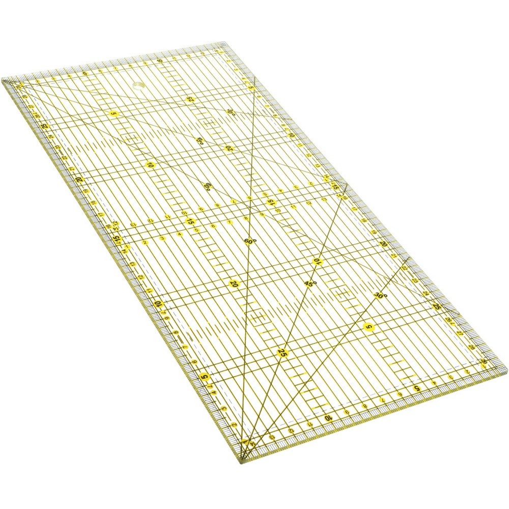 Patchwork Ruler for Quilting Projects with Non Slip Double Color Grid Lines
