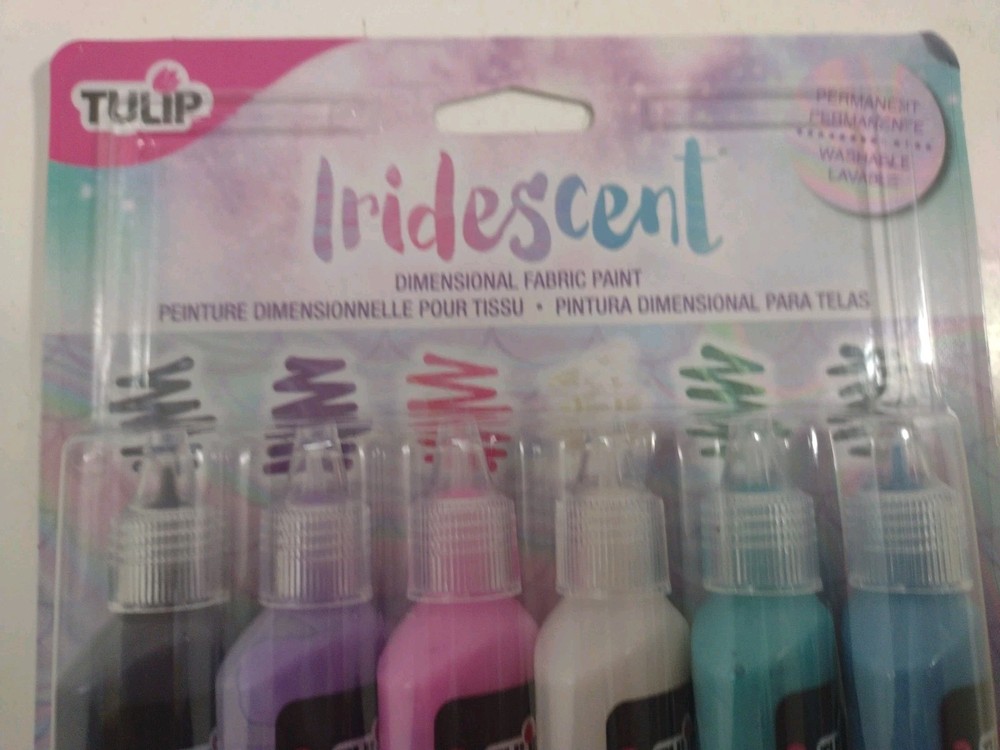 Tulip Dimensional Fabric Paint 6/Pkg-Iridescent. D5