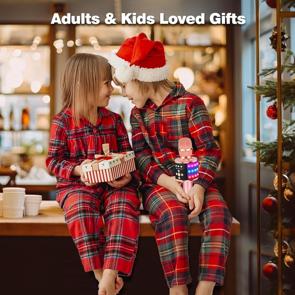 Multicolor LED Microphone for Karaoke with Echo & Bluetooth - Ideal for Parties