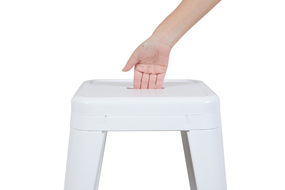 24 Inch Counter Height Stool, Backless Metal Bar Stools Set of 4, Non-Stackabl