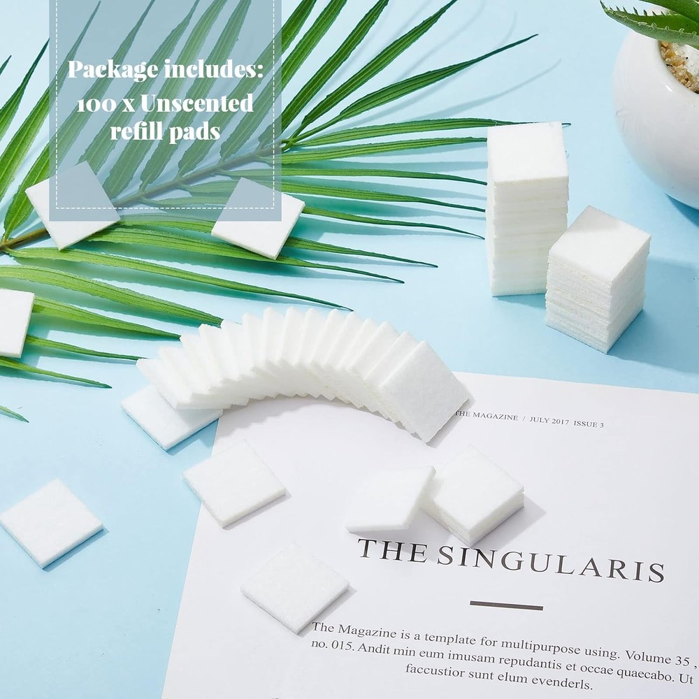 Square Humidifier Essential Oil Pads Unscented Replacement Aroma White