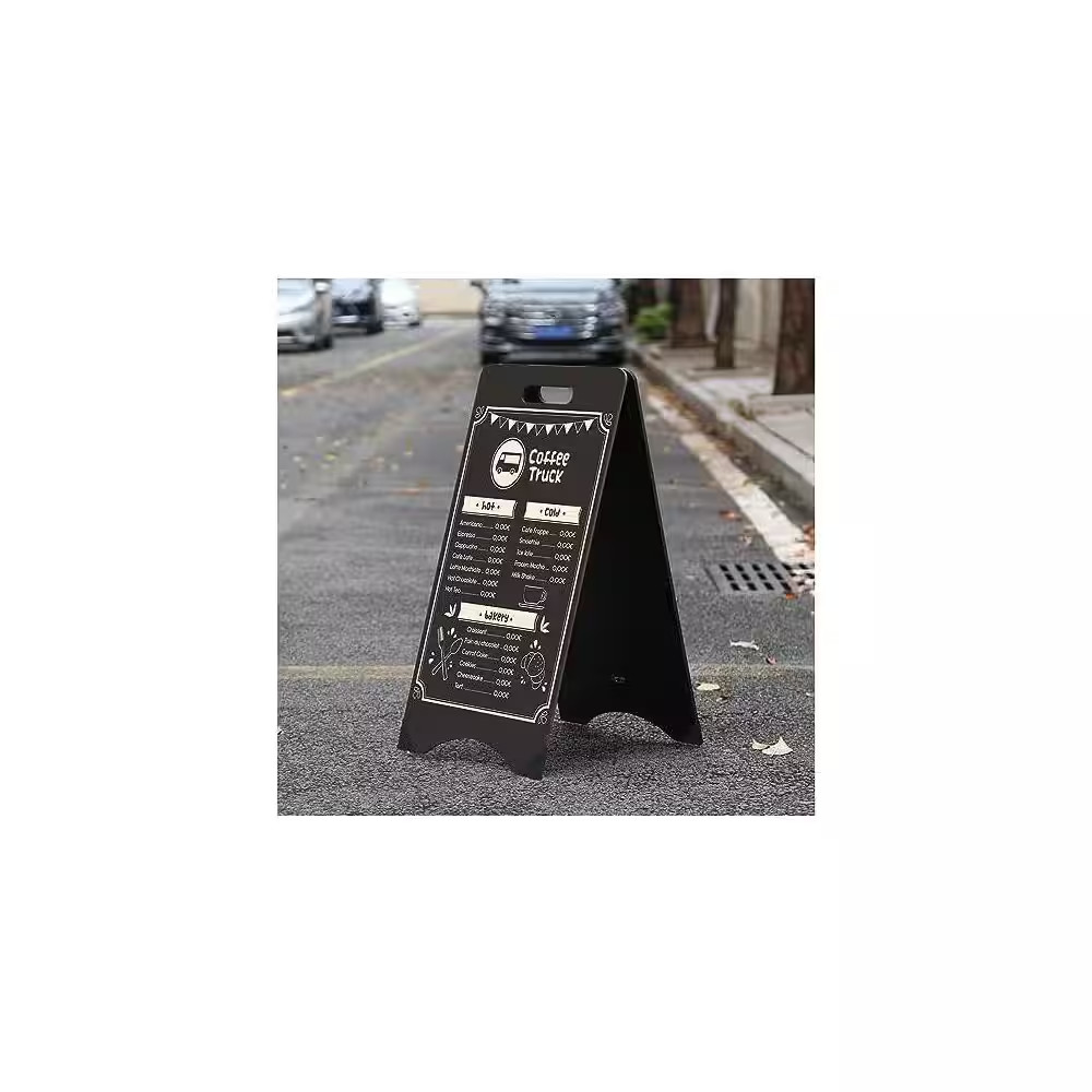 Double Sided A-Frame Chalkboard Sign Foldable Outdoor Blackboard Floor Standing