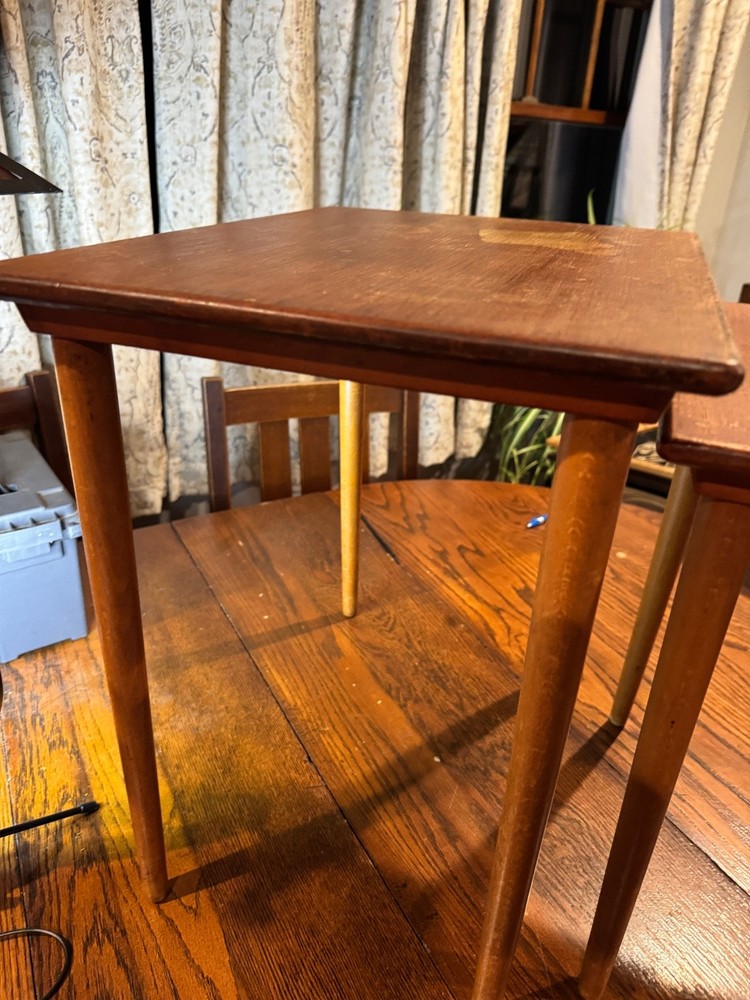 Mid Century Danish Modern Danish Nesting Stacking Tables